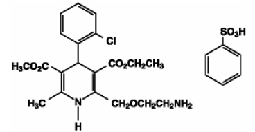 Amlodipine besylate structural formula