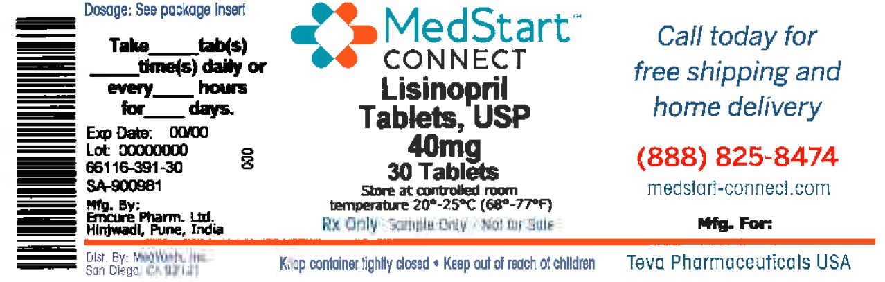 Lisinopril 40mg Tablets #30