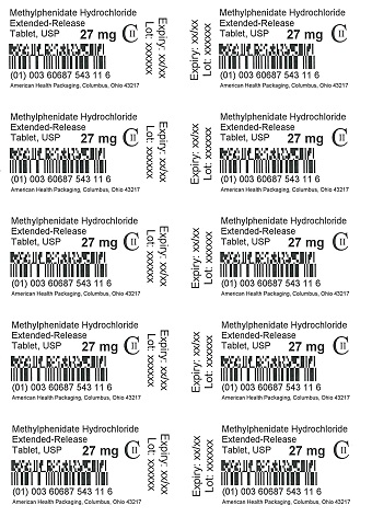 27 mg Methylphenidate Hydrochloride Extended-Release Tablet Blister