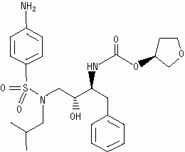 Chemical structure of amprenavir