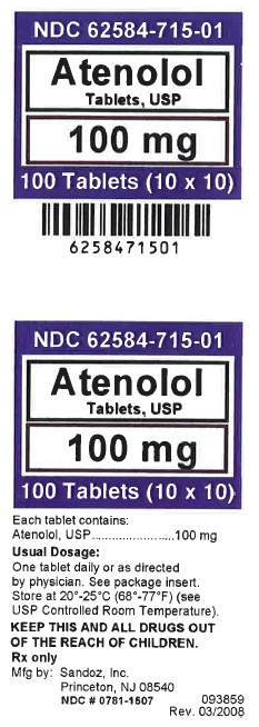 Atenolol 100 mg Label