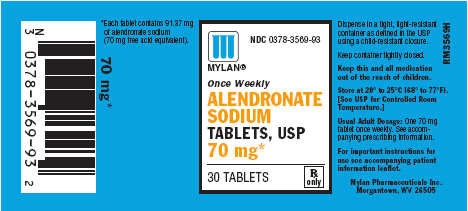 Alendronate 70 mg Tablets in Bottles of 30