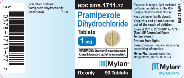 Pramipexole Dihydrochloride Tablets 1 mg Bottle Label