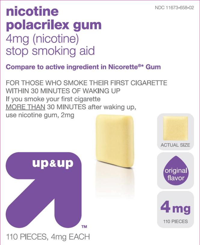 Nicotine Gum Original Target 4 mg 110 count carton
