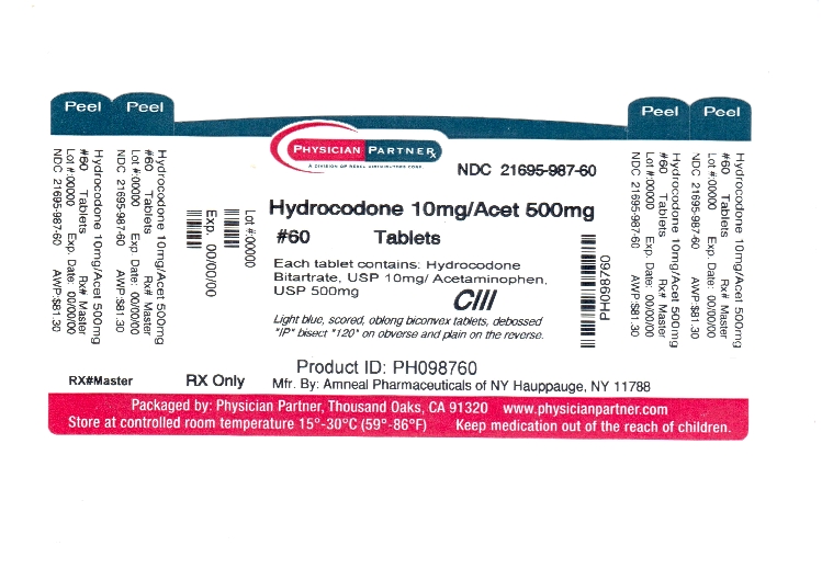 Hydrocodone 10mg/Acet 500mg