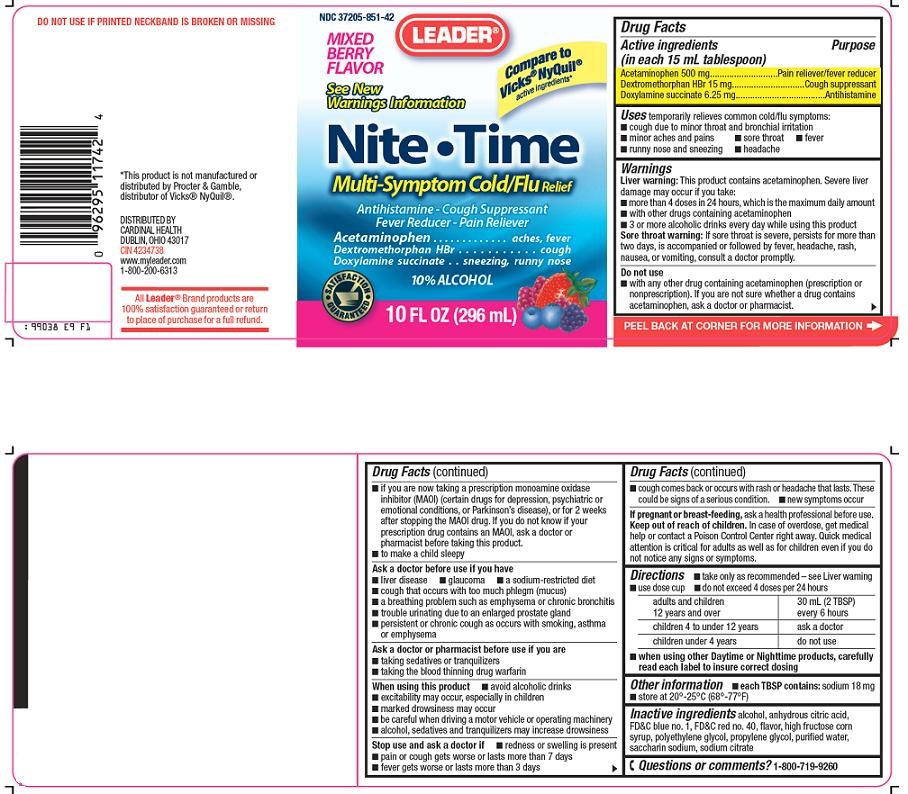 Nite Time Cold/Flu Relief Label