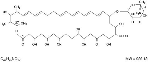 This is an image of the structural formula for Nystatin.
