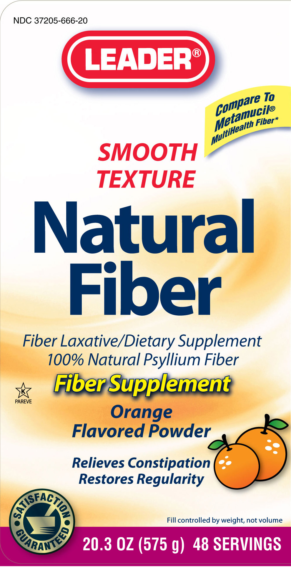 Leader Smooth Texture Natural Fiber 48 Servings