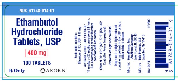 Ethambutol Hydrochloride Tablets, USP 400 mg/100 tablets