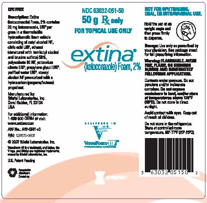 Extina 50-gram label