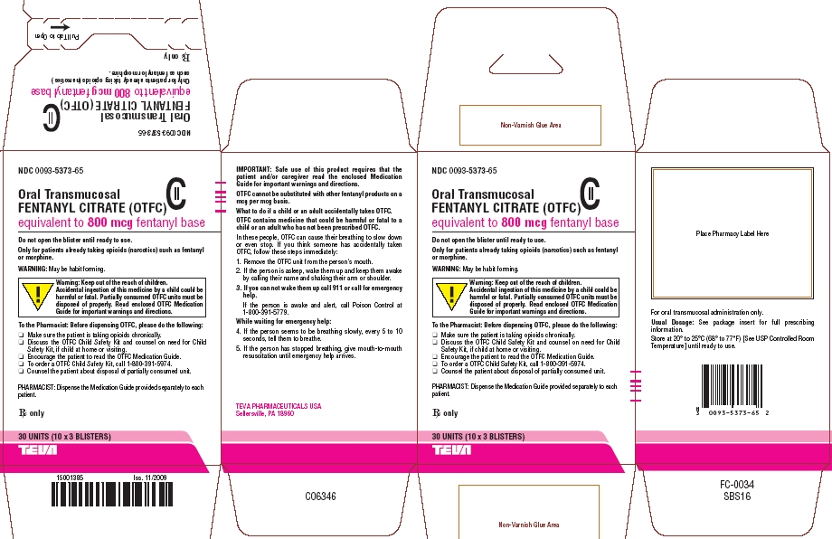 Oral Transmucosal Fentanyl Citrate 800 mcg Carton