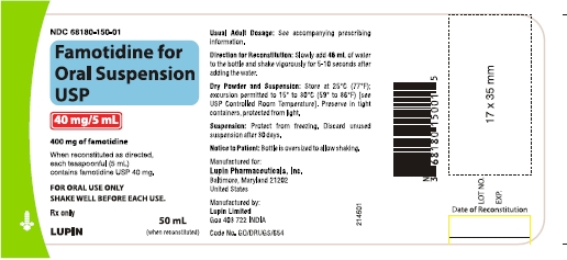 Famotidine for Oral Suspension USP, 50mL package label 
