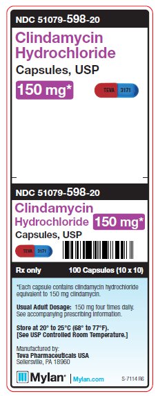 Clindamycin Hydrochloride 150 mg Tablet Unit Carton Label