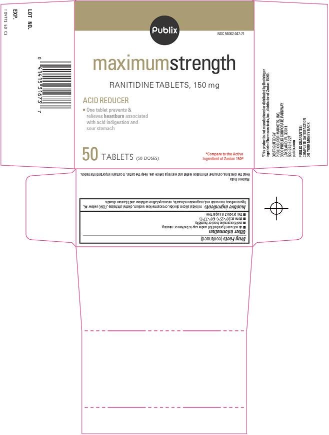 Maximum Strength Ranitidine Tablets, 150 mg Carton Image #1