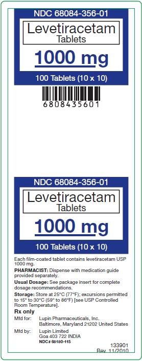 Package Label Levetiracetam Tablets 1000 mg