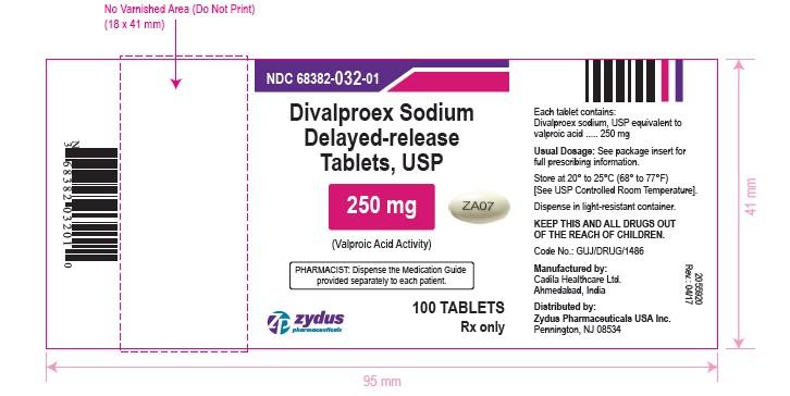 Divlaproex Sodium DR Tablets USP, 250 mg