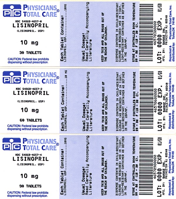 image of 3 packaging label for 10 mg