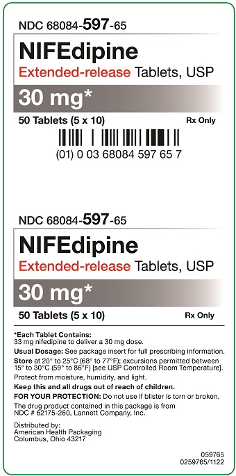 30 mg NIFEdipine Extended-release Tablets Carton-50 UD