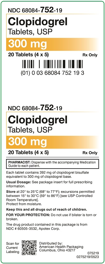 300 mg Clopidogrel Tablets Carton - 20 UD