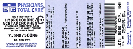 image of 7.5 mg/500 mg package label
