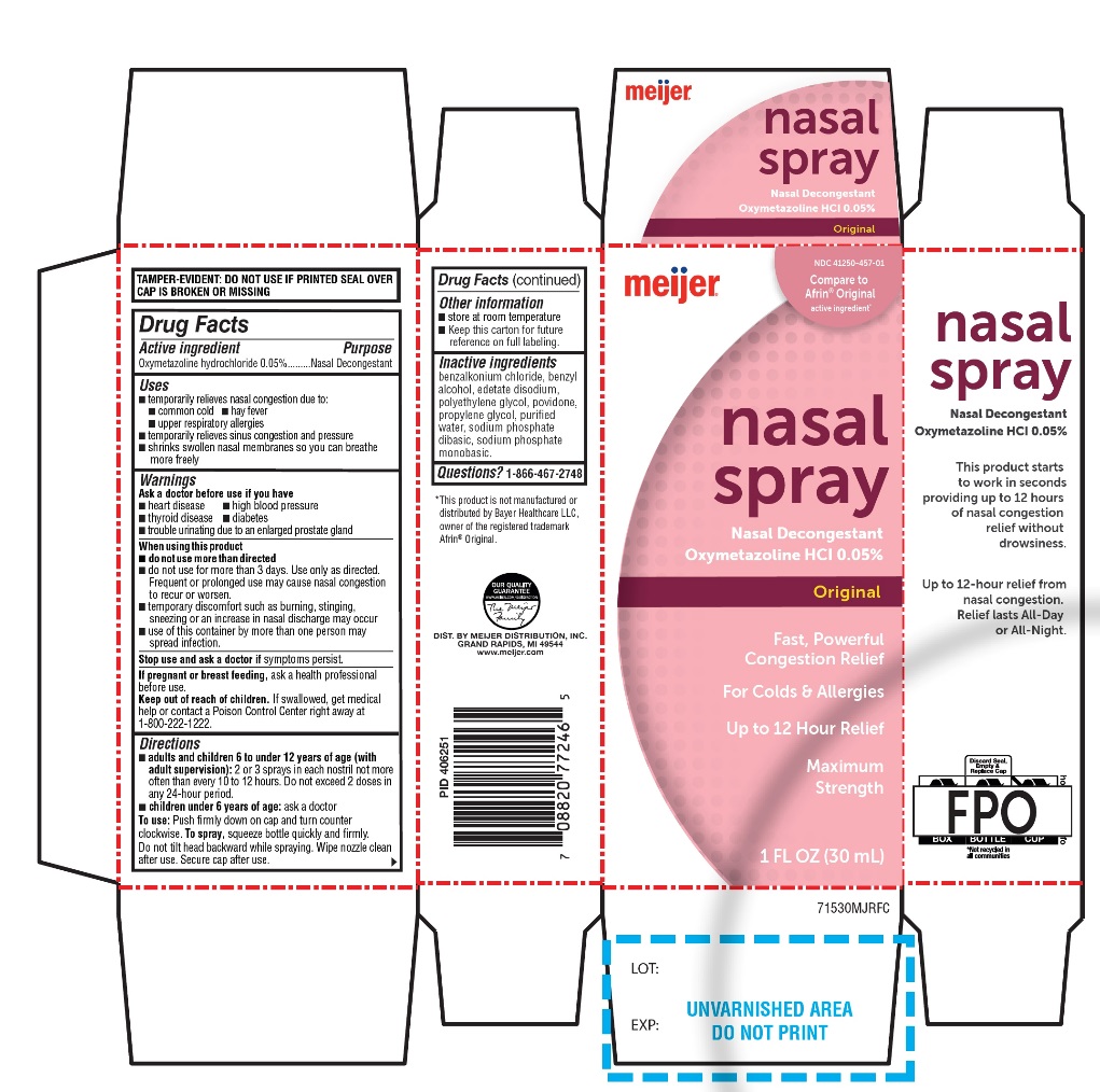 Meijer Nasal Spray Nasal Decongestant Oxymetazoline HCl