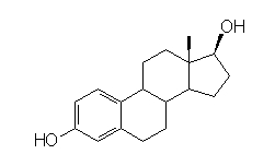The structural formula of Estradiol