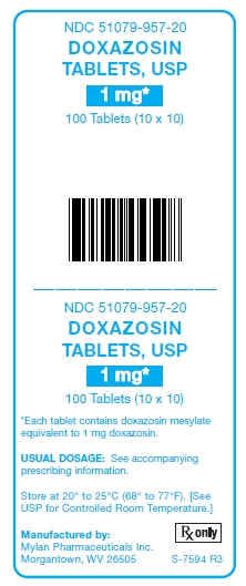 Doxasozin 1 mg Tablets Unit Carton Label