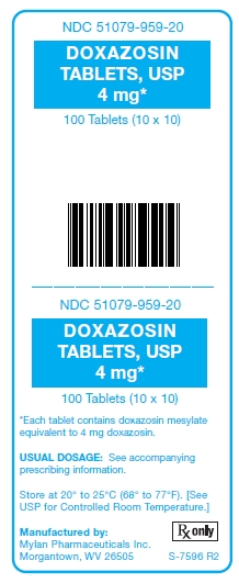 Doxazosin 4 mg Tablets Unit Carton Label
