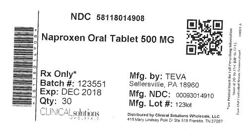 Naproxen 500mg tablet 30 count blister card