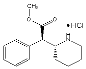 Dexmethylphenidate Structural formula