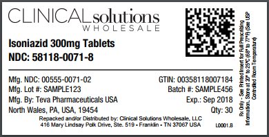 Isoniazid 300mg tablet 30 count blister card