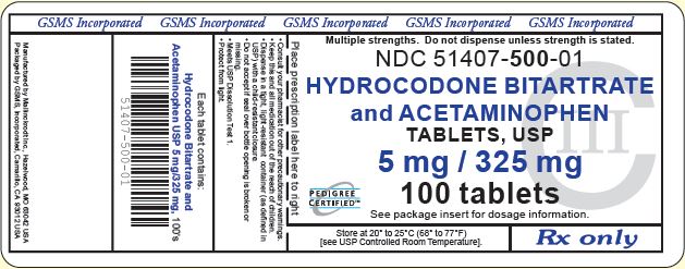 Label Graphic- Hydro APAP 5mg/325mg 100s