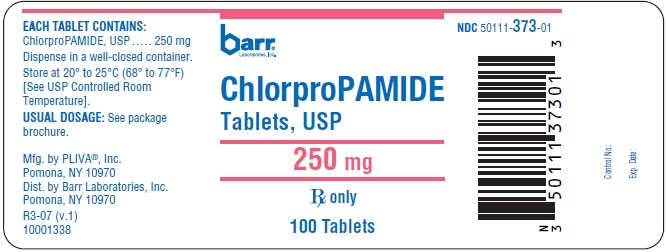 ChlorproPAMIDE Tablets USP 250 mg 100s Label