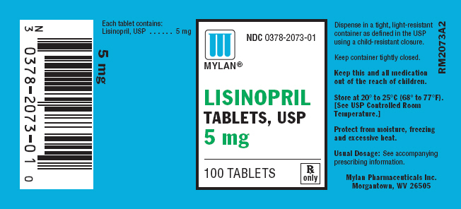 Lisinopril 5 mg in bottles of 100 Tablets