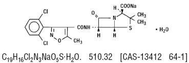 dicloxacillin sodium chemical structure