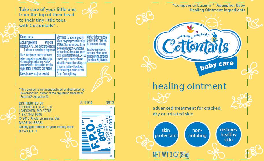 Baby Care Healing Ointment Label