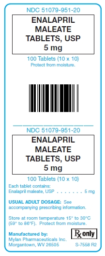 Enalapril Maleate Tablets 5 mg Unit Carton Label