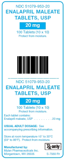 Enalapril Maleate Tablets 20 mg Unit Carton Label