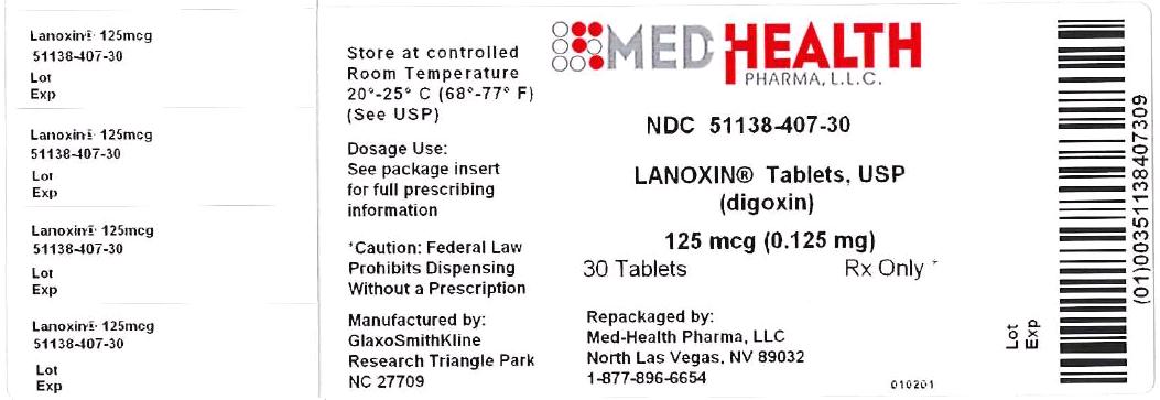 LANOXIN Tablets Label Image