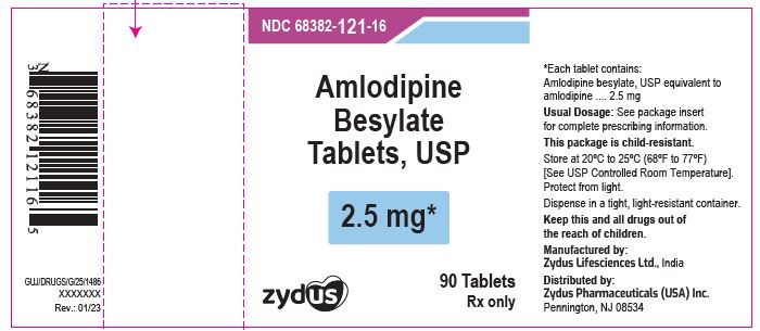 Amlodipine Besylate Tablets USP, 2.5 mg