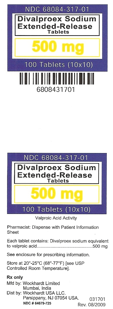 Divalproex Sodium Extended-Release tablets 500 mg label