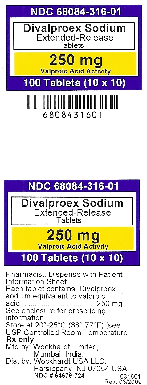 Divalproex Sodium Extended-Release Tablets 250 mg label