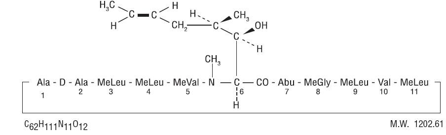 Cyclosporine Structural Formula