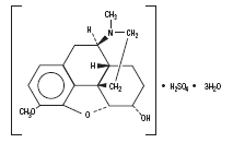 Structural formula of Codeine Sulfate