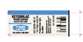 Vial Label for Ketorolac Tromethamine Injection, 15 mg per 1 mL vial