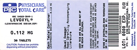 image of 0.112 mg package label