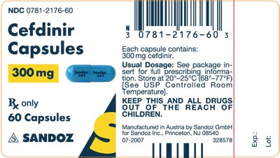 Cefdinir 300 mg Label