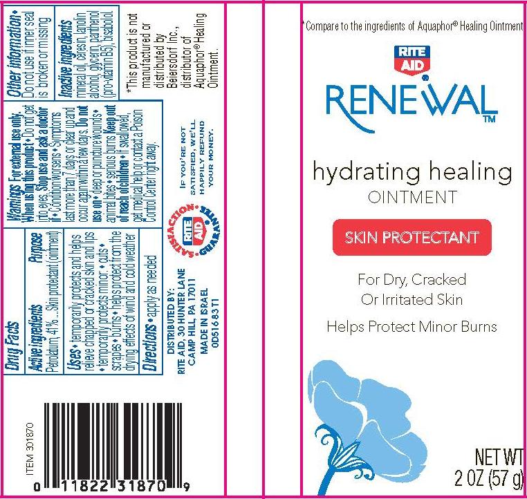 Renewal Hydrating Healing Ointment Label