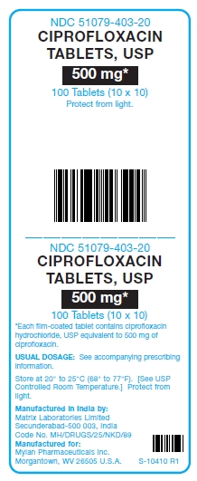 Ciprofloxacin 500 mg Tablets Unit Carton Label