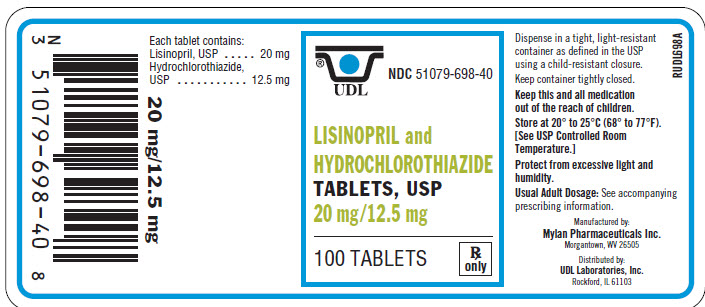 20 mg/12.5 mg Bottle Label